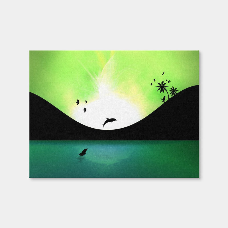 AUTO-MOCKUP WHITE | Neon Sunset | 1 Piece | Gallery Wrap Canvas | group=4x3