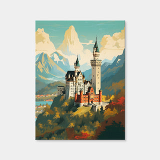 AUTO-MOCKUP WHITE | Neuschwanstein Castle | 1 Piece | Gallery Wrap Canvas | group=3x4