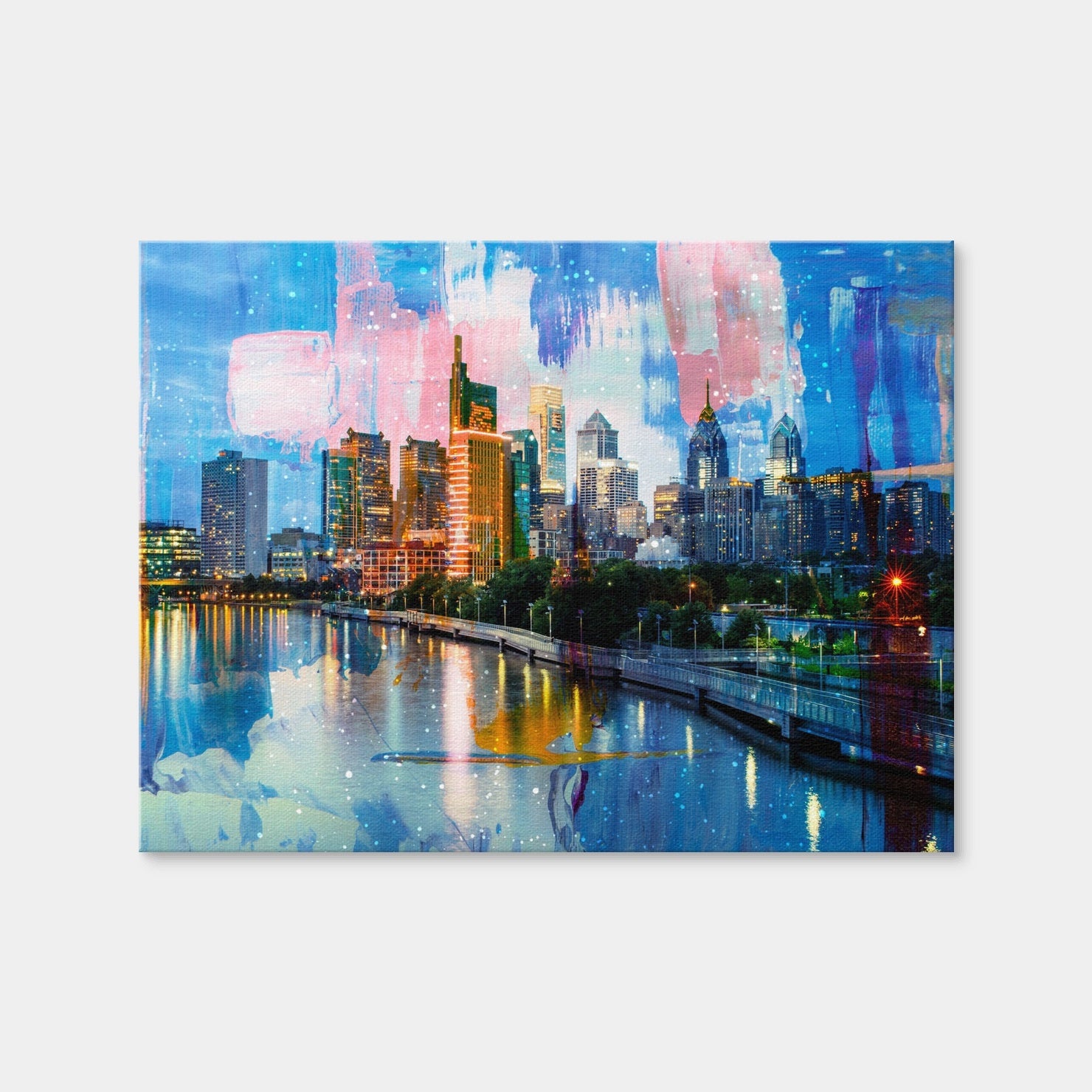 AUTO-MOCKUP WHITE | New Philadelphia Skyline | 1 Piece | Gallery Wrap | group=4x3