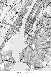 New York City Map Wall Art