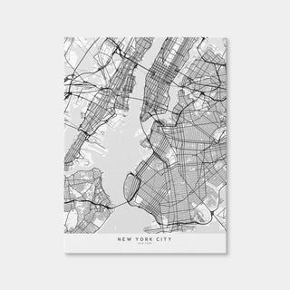 AUTO-MOCKUP WHITE | New York City Map | 1 Piece | Gallery Wrap Canvas | group=3x4