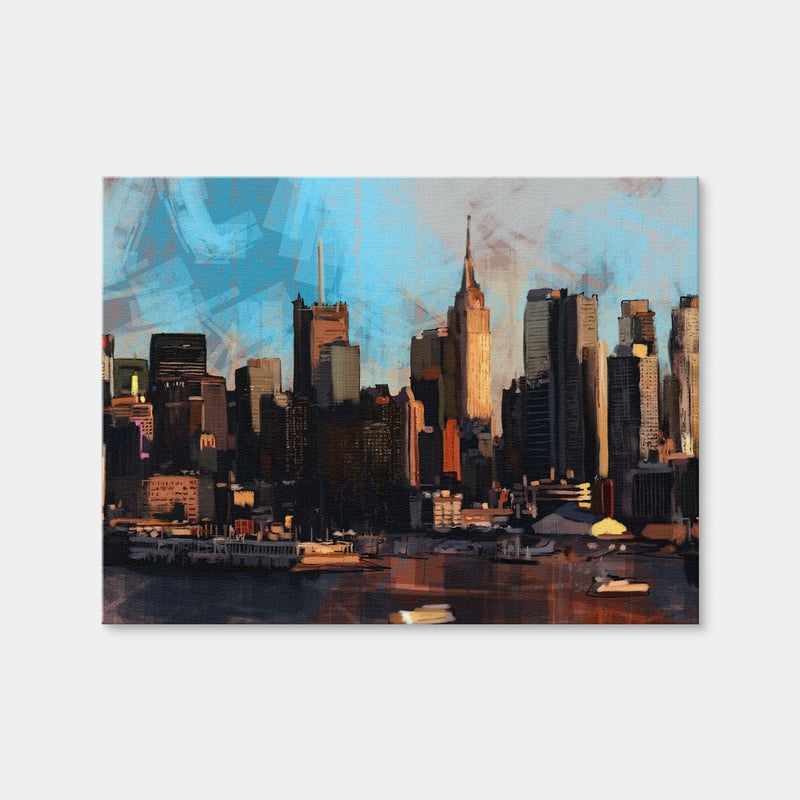 AUTO-MOCKUP WHITE | New York City Skyline | 1 Piece | Gallery Wrap Canvas | group=4x3