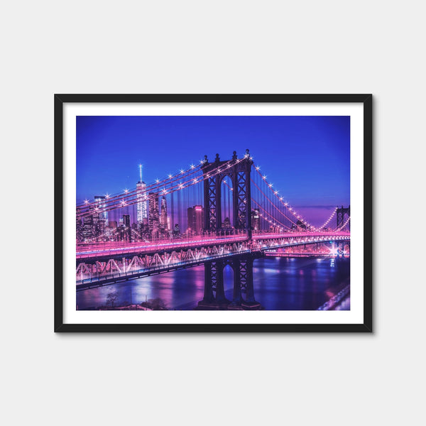 New York Manhattan Bridge Wall Art — Framed Print Format preview