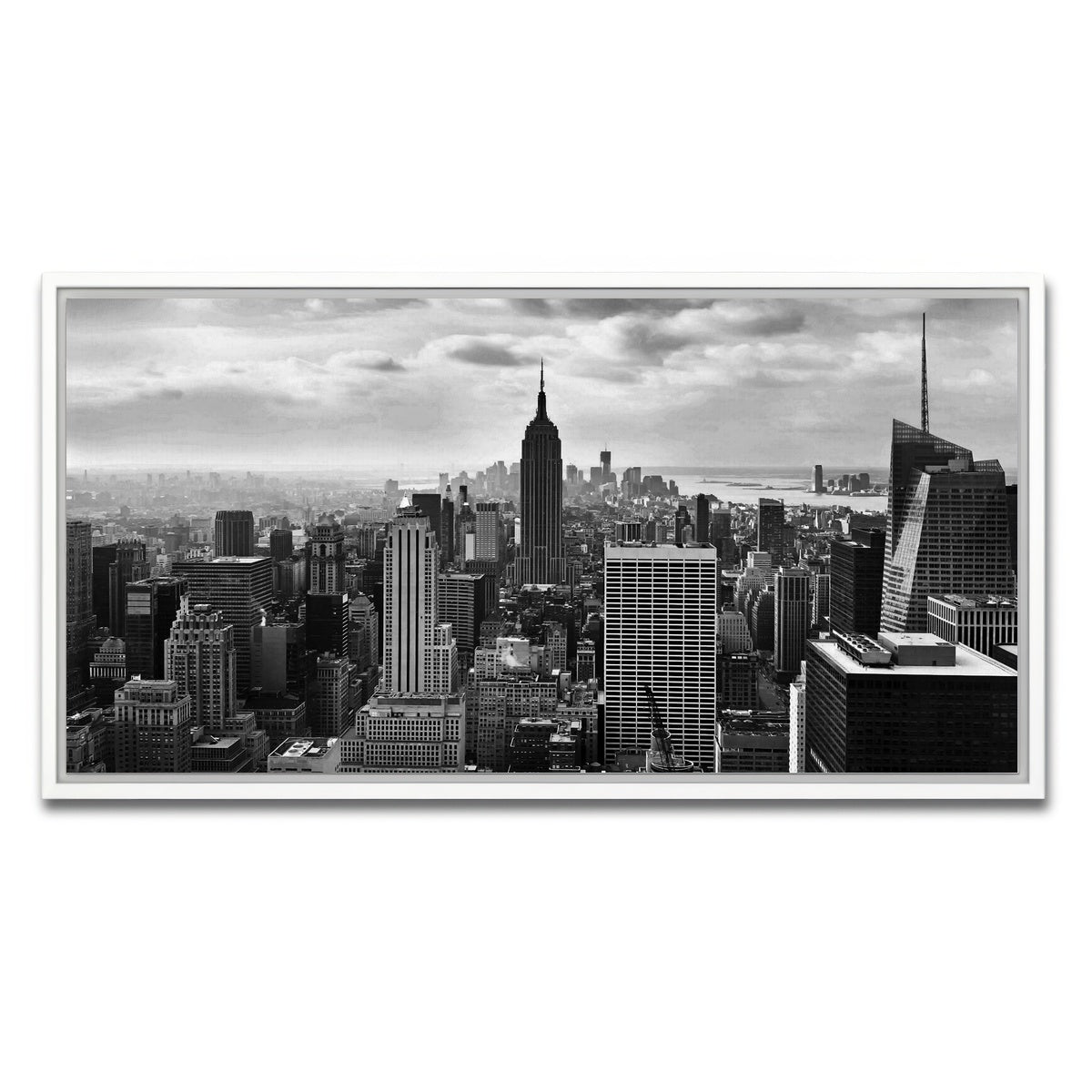 AUTO-MOCKUP WHITE | New York Skyline | 1 Piece | White Framed Canvas | group=2x1