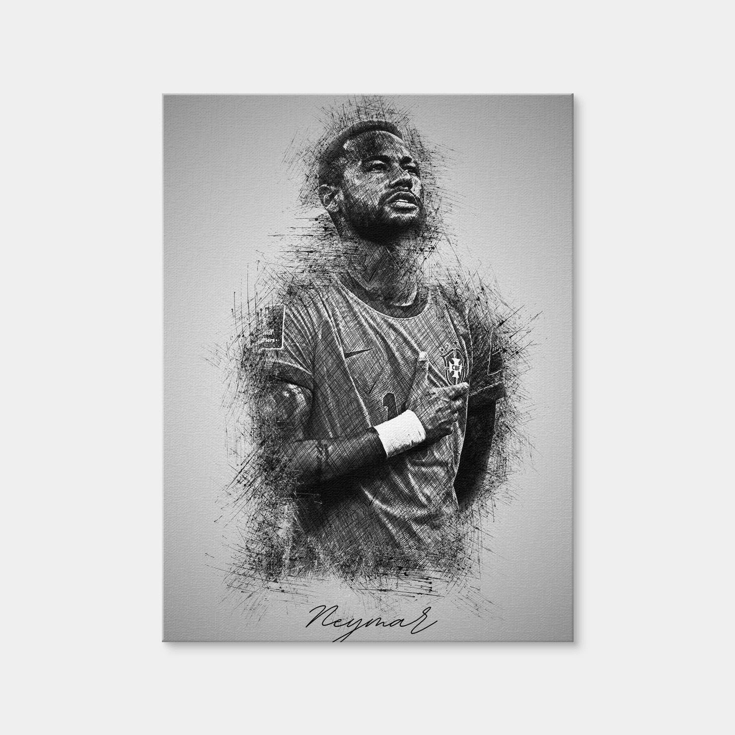 AUTO-MOCKUP WHITE | Neymar 2 | 1 Piece | Gallery Wrap Canvas | group=3x4