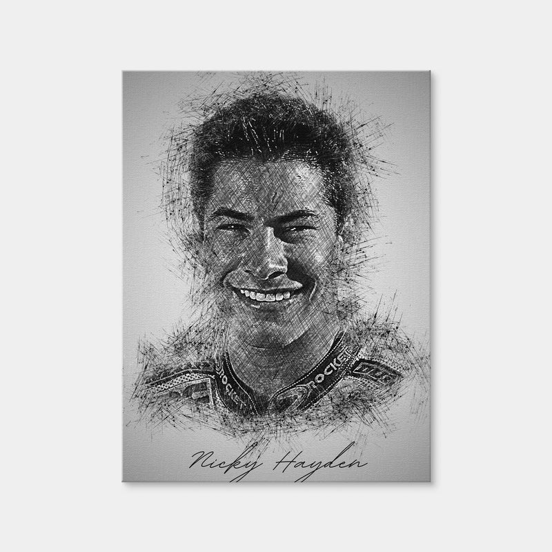 AUTO-MOCKUP WHITE | Nicky Hayden | 1 Piece | Gallery Wrap Canvas | group=3x4