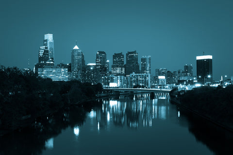 Night view Philadelphia Wall Art
