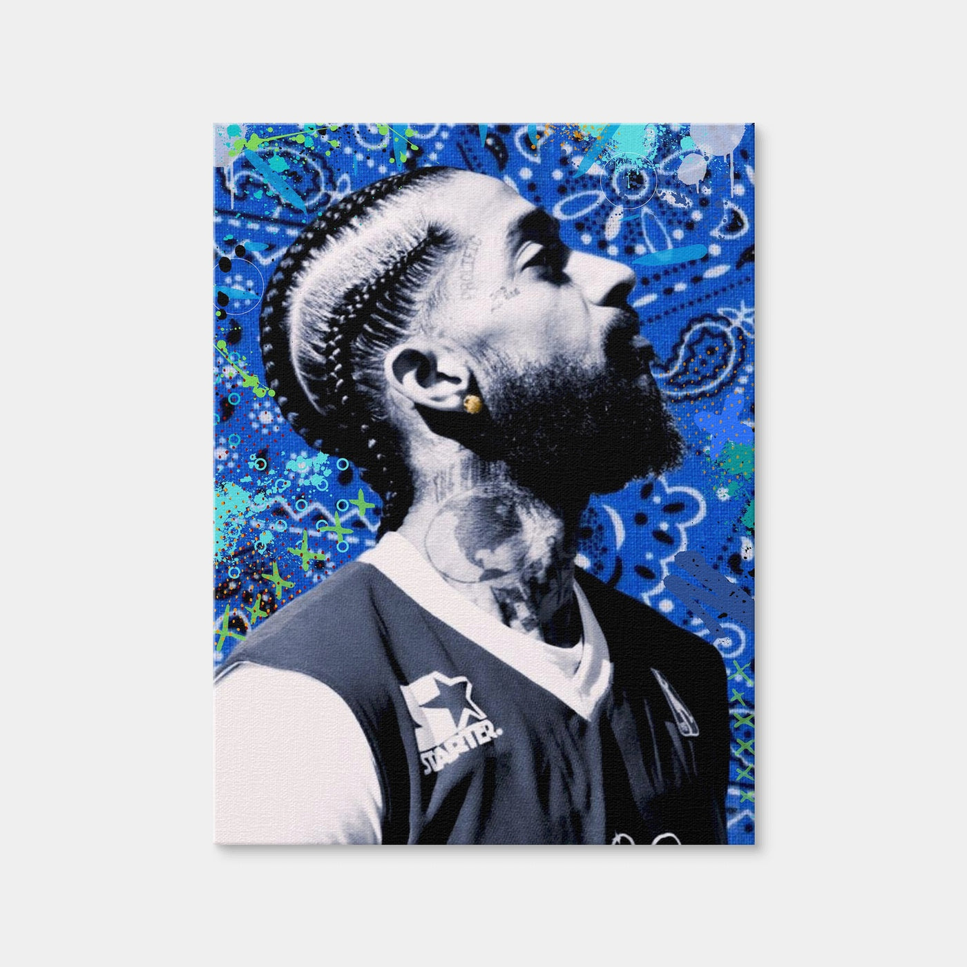AUTO-MOCKUP WHITE | Nipsey Blue Final | 1 Piece | Gallery Wrap Canvas | group=3x4