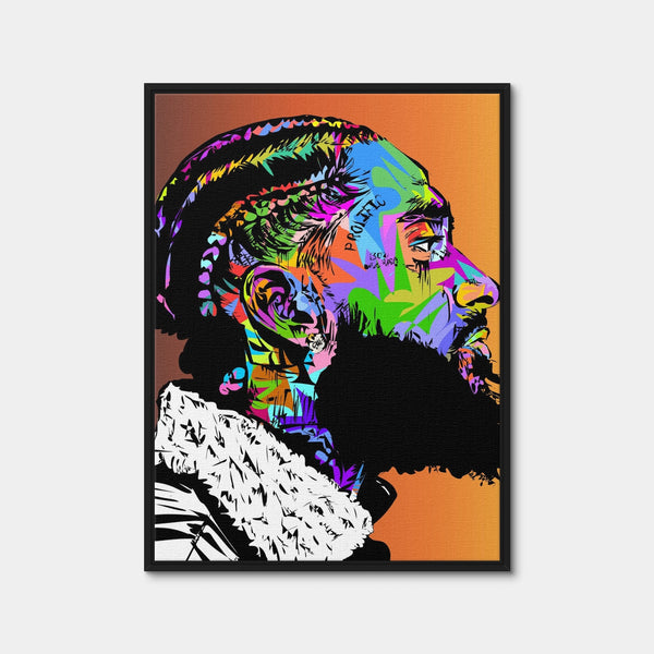 Nipsey Hustle Rip Wall Art — Framed Canvas Format preview