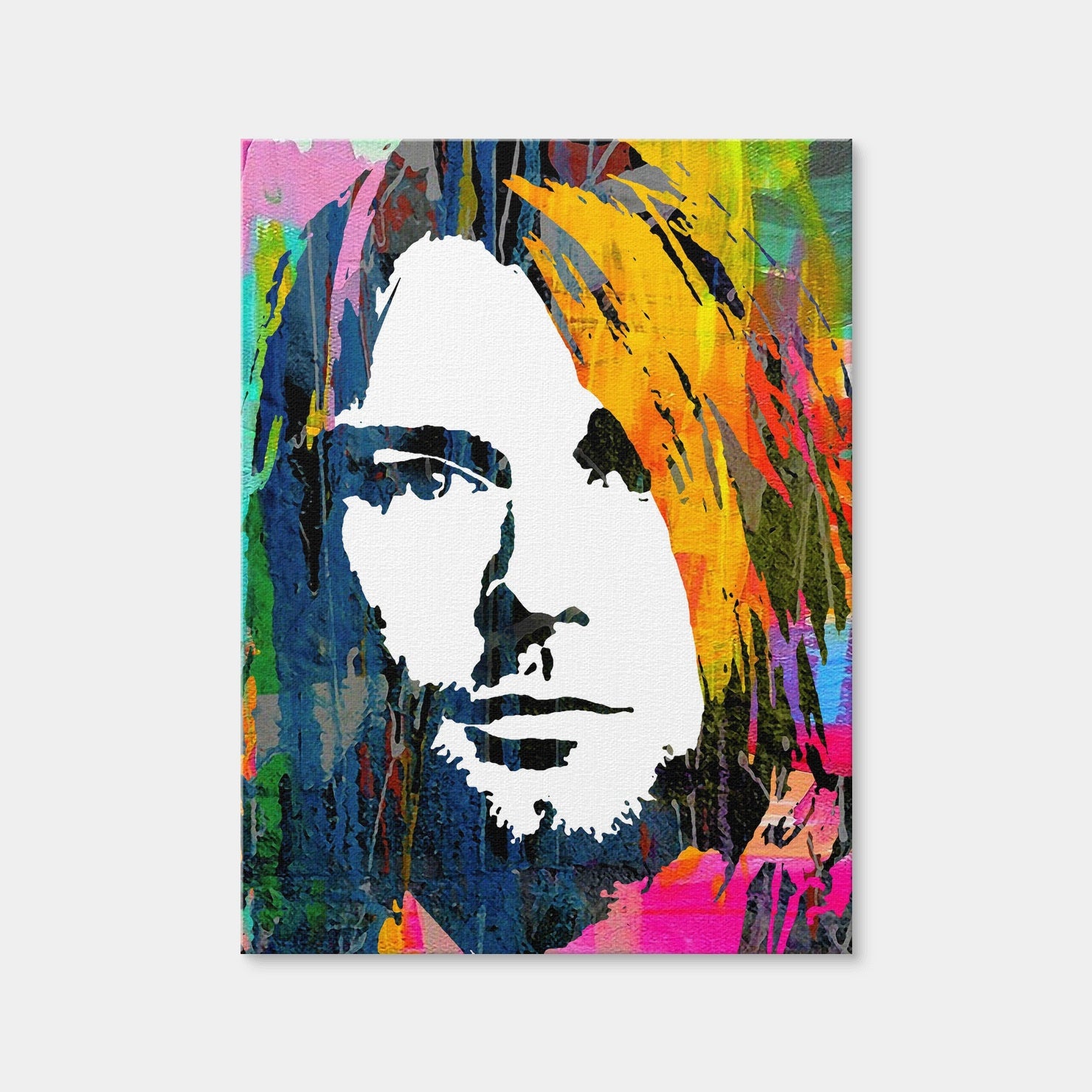 AUTO-MOCKUP WHITE | Nirvana Cobain | 1 Piece | Gallery Wrap Canvas | group=3x4