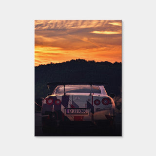 AUTO-MOCKUP WHITE | Nissan GTR Racing Sunset | 1 Piece | Gallery Wrap Canvas | group=3x4