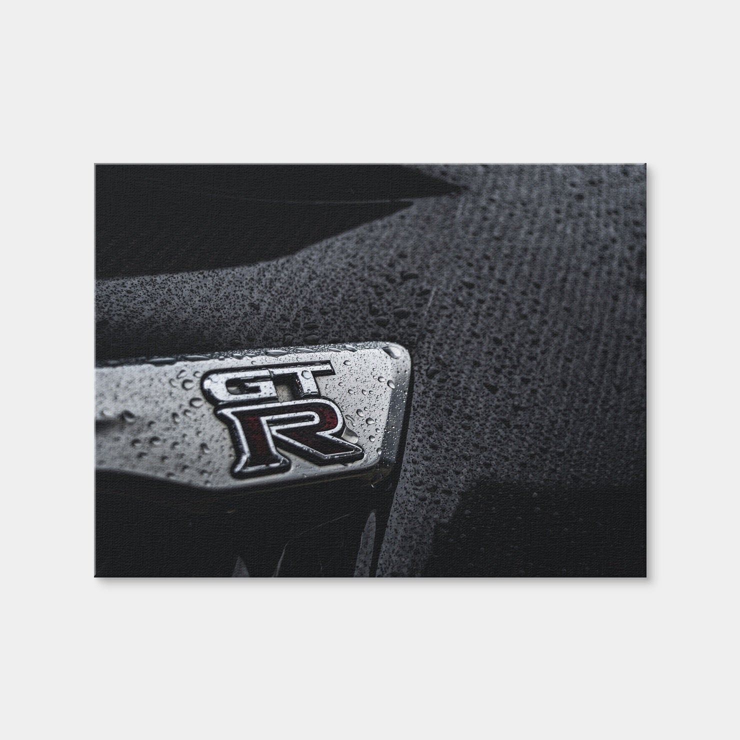 AUTO-MOCKUP WHITE | Nissan GTR Rain Drops | 1 Piece | Gallery Wrap | group=4x3