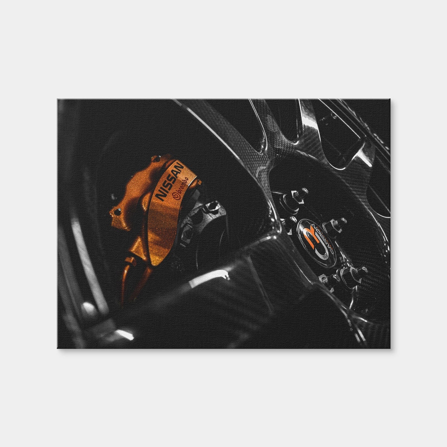 AUTO-MOCKUP WHITE | Nissan GTR Wheel | 1 Piece | Gallery Wrap | group=4x3
