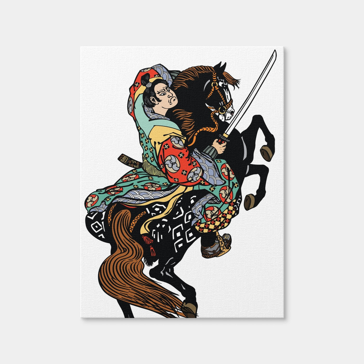 AUTO-MOCKUP WHITE | Noble Samurai Horseman | 1 Piece | Gallery Wrap | group=3x4
