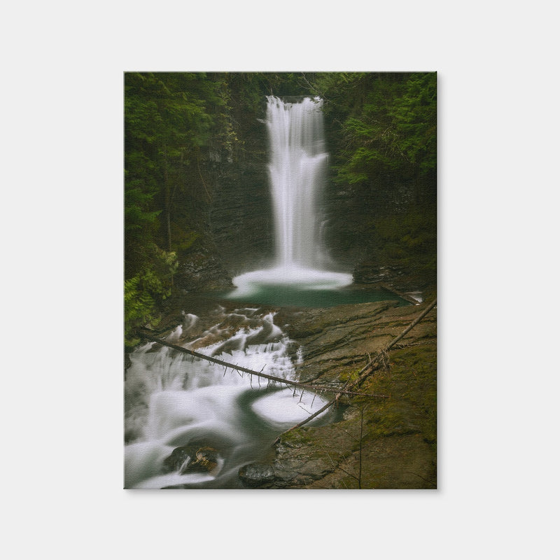 AUTO-MOCKUP WHITE | Northern BC Waterfall | 1 Piece | Gallery Wrap Canvas | group=3x4
