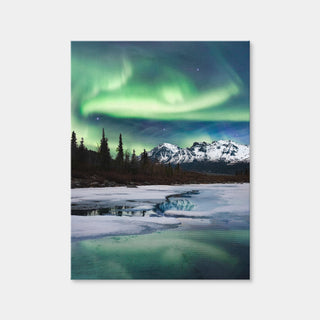 AUTO-MOCKUP WHITE | Northern Lights Landscape | 1 Piece | Gallery Wrap Canvas | group=3x4