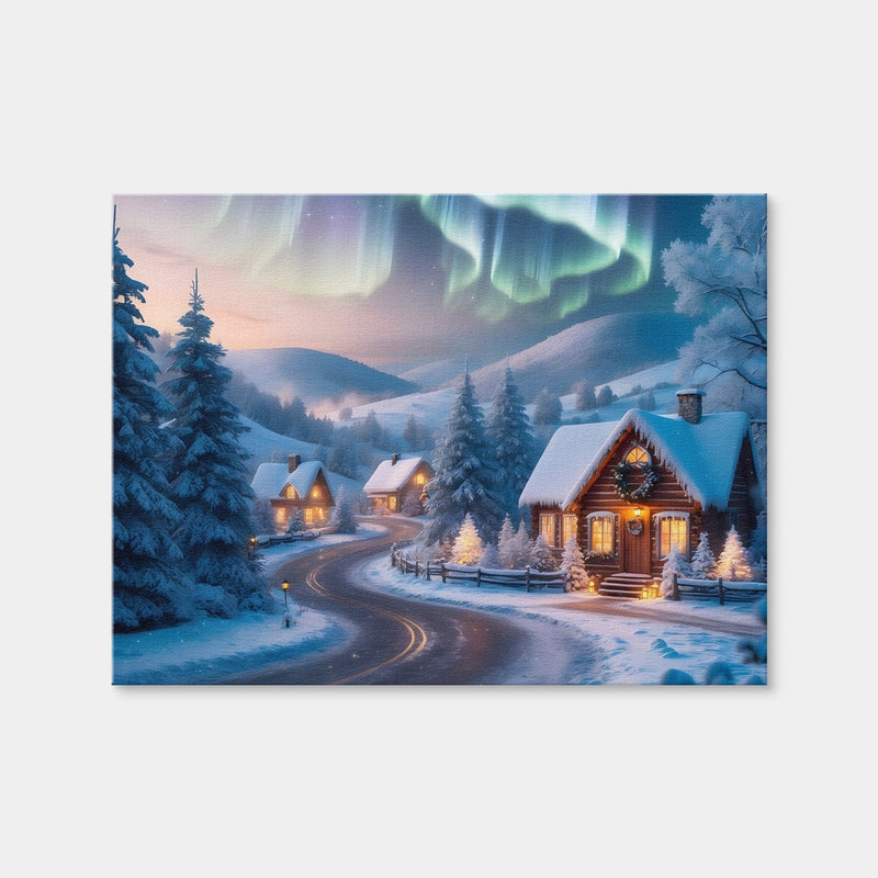 AUTO-MOCKUP WHITE | Northern Lights painting | 1 Piece | Gallery Wrap Canvas | group=4x3