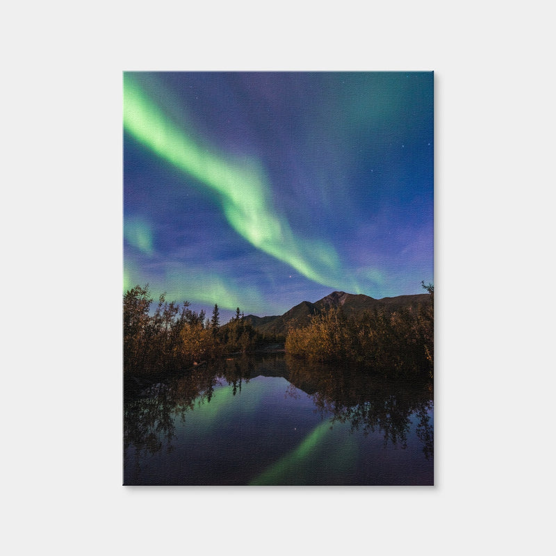 AUTO-MOCKUP WHITE | Northern Lights Reflection | 1 Piece | Gallery Wrap Canvas | group=3x4