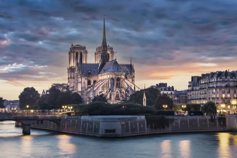 Notre Dame Sunset Wall Art