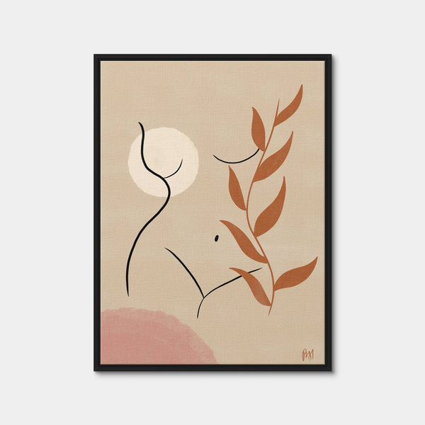 Nude Earthy Tones Wall Art — Framed Canvas Format preview