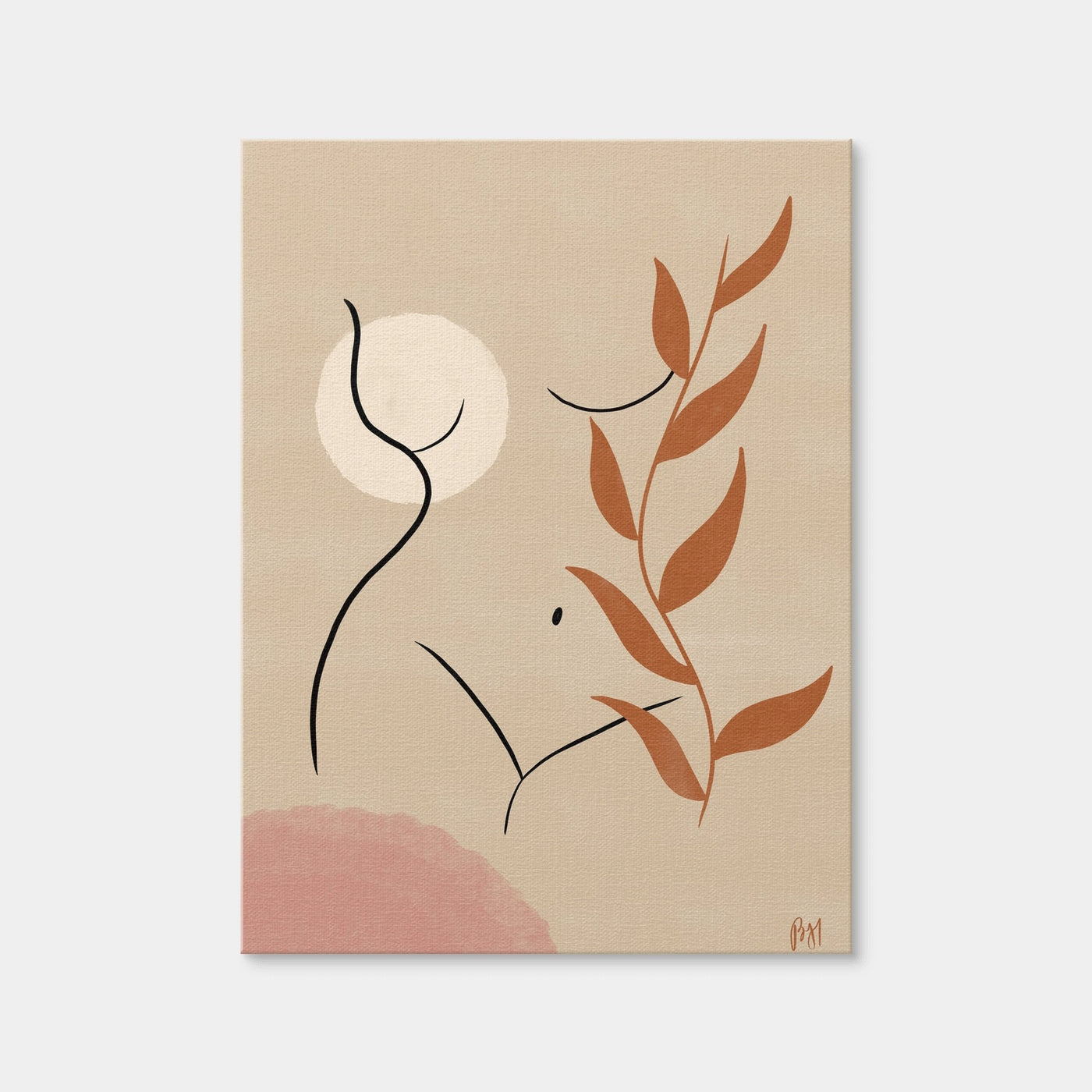 AUTO-MOCKUP WHITE | Nude Earthy Tones | 1 Piece | Gallery Wrap Canvas | group=3x4