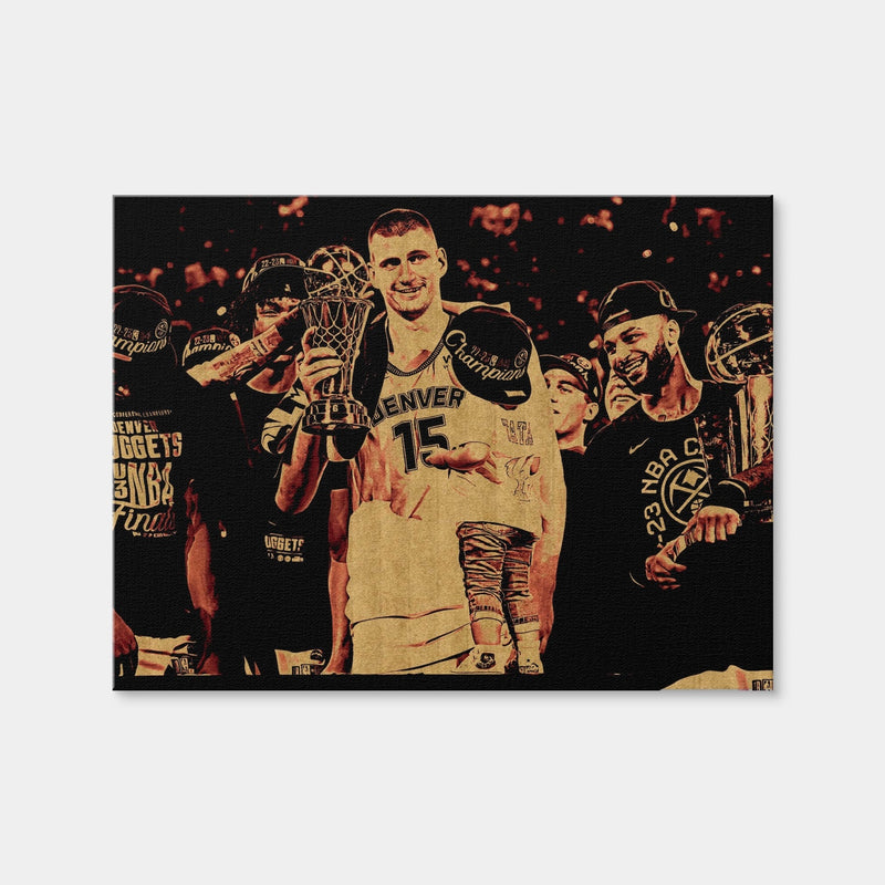 AUTO-MOCKUP WHITE | Nuggets Champions Gold | 1 Piece | Gallery Wrap | group=4x3