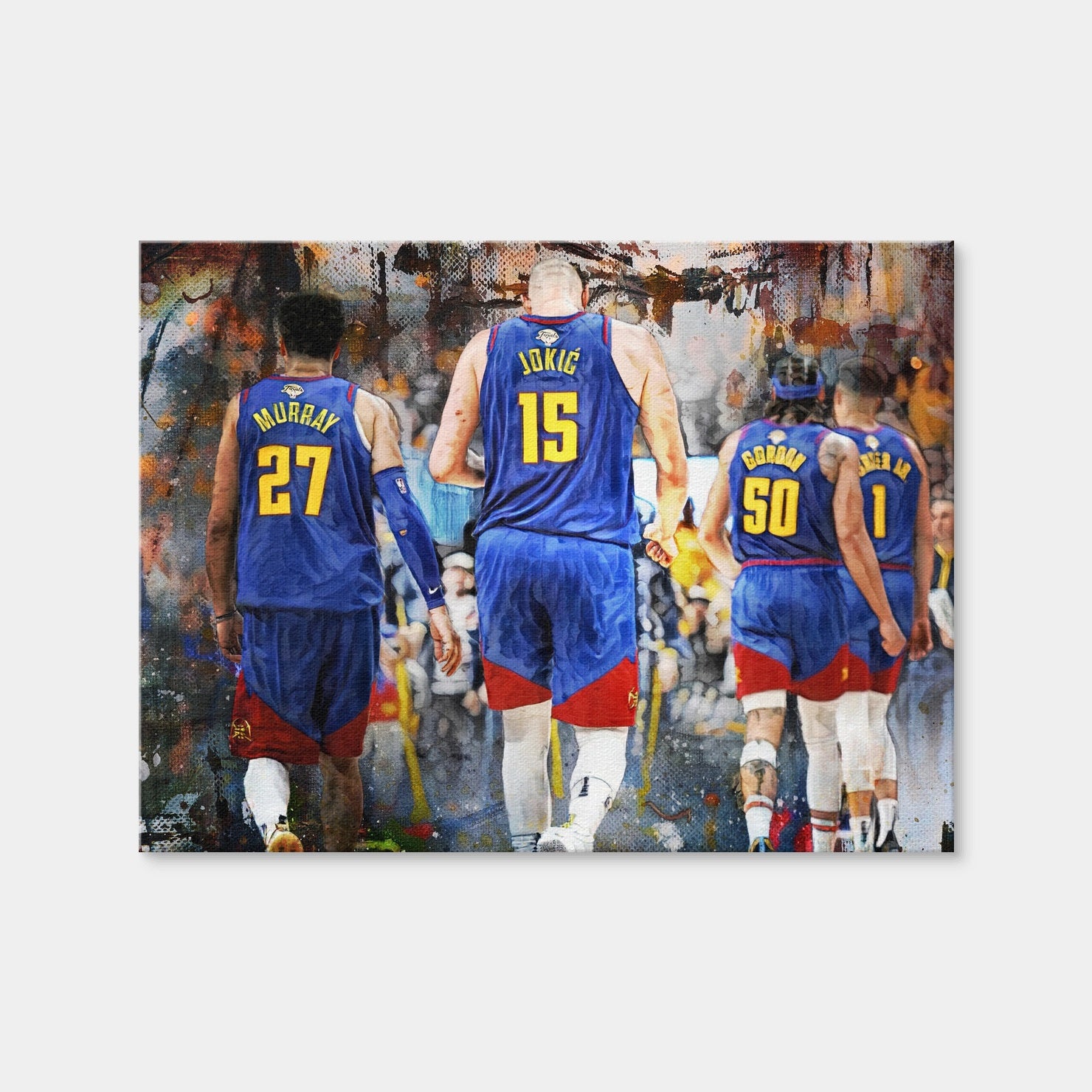 AUTO-MOCKUP WHITE | Nuggets Core Four | 1 Piece | Gallery Wrap | group=4x3