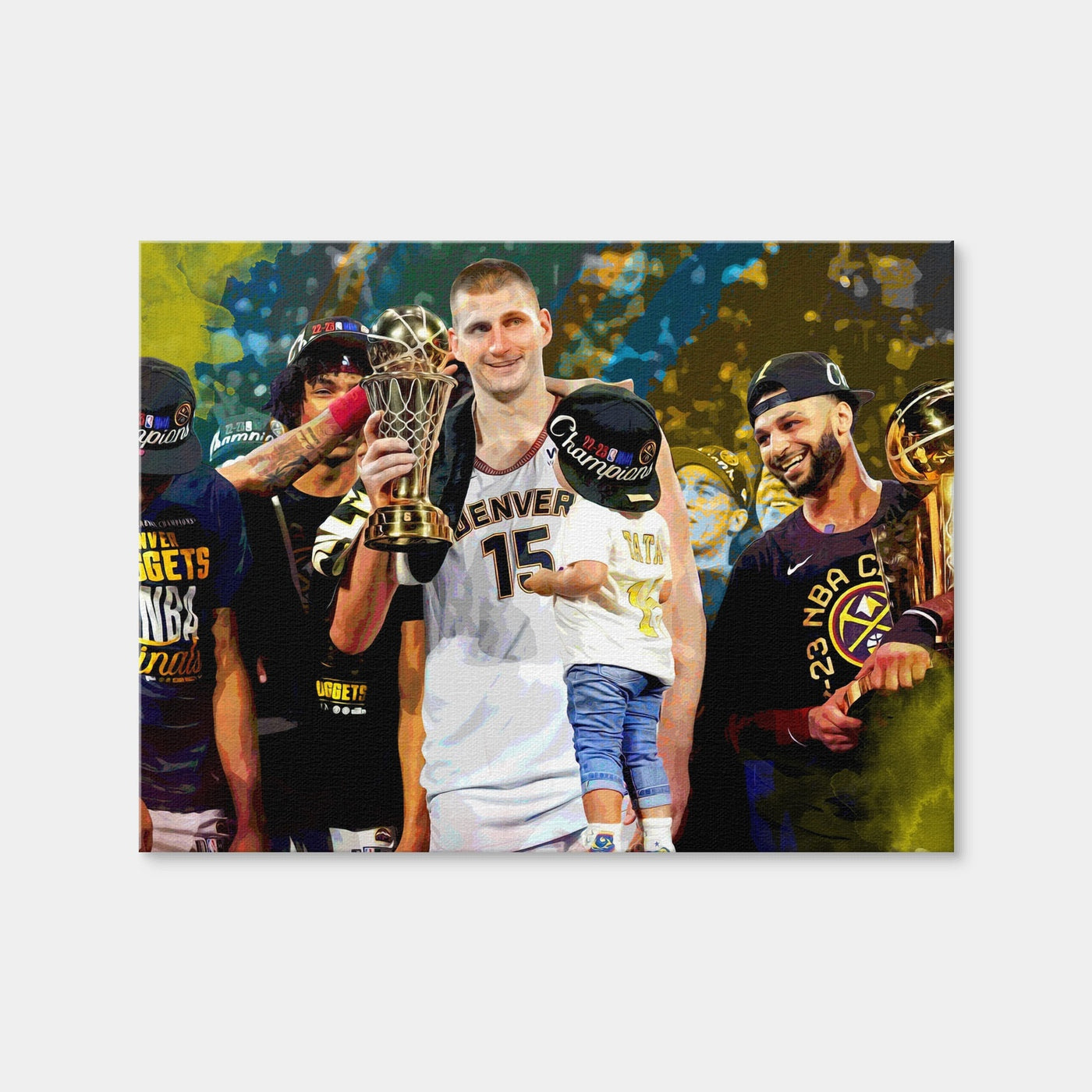 AUTO-MOCKUP WHITE | Nuggets Finals Champs | 1 Piece | Gallery Wrap Canvas | group=4x3