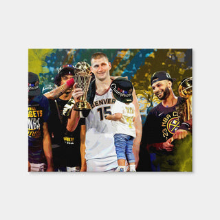 AUTO-MOCKUP WHITE | Nuggets Finals Champs | 1 Piece | Gallery Wrap Canvas | group=4x3