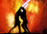 Obi Wan Vs Anakin Wall Art