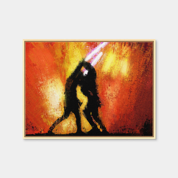 Obi Wan Vs Anakin Wall Art — Framed Canvas Format preview