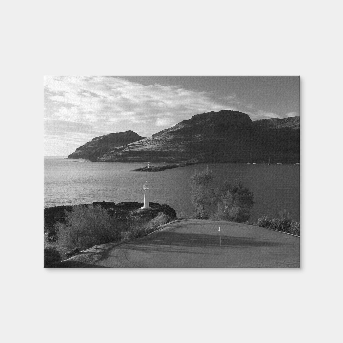 AUTO-MOCKUP WHITE | Ocean Course at Hokuala Grayscale | 1 Piece | Gallery Wrap | group=4x3
