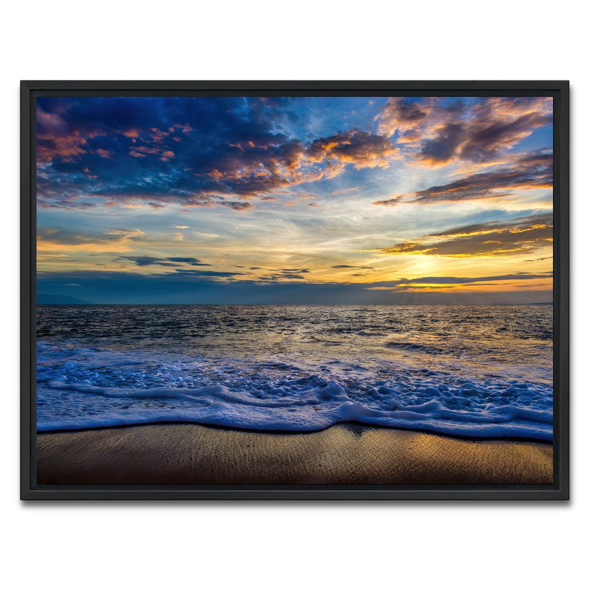 AUTO-MOCKUP WHITE | Ocean Landscape | 1 Piece | Black Framed Canvas | group=4x3