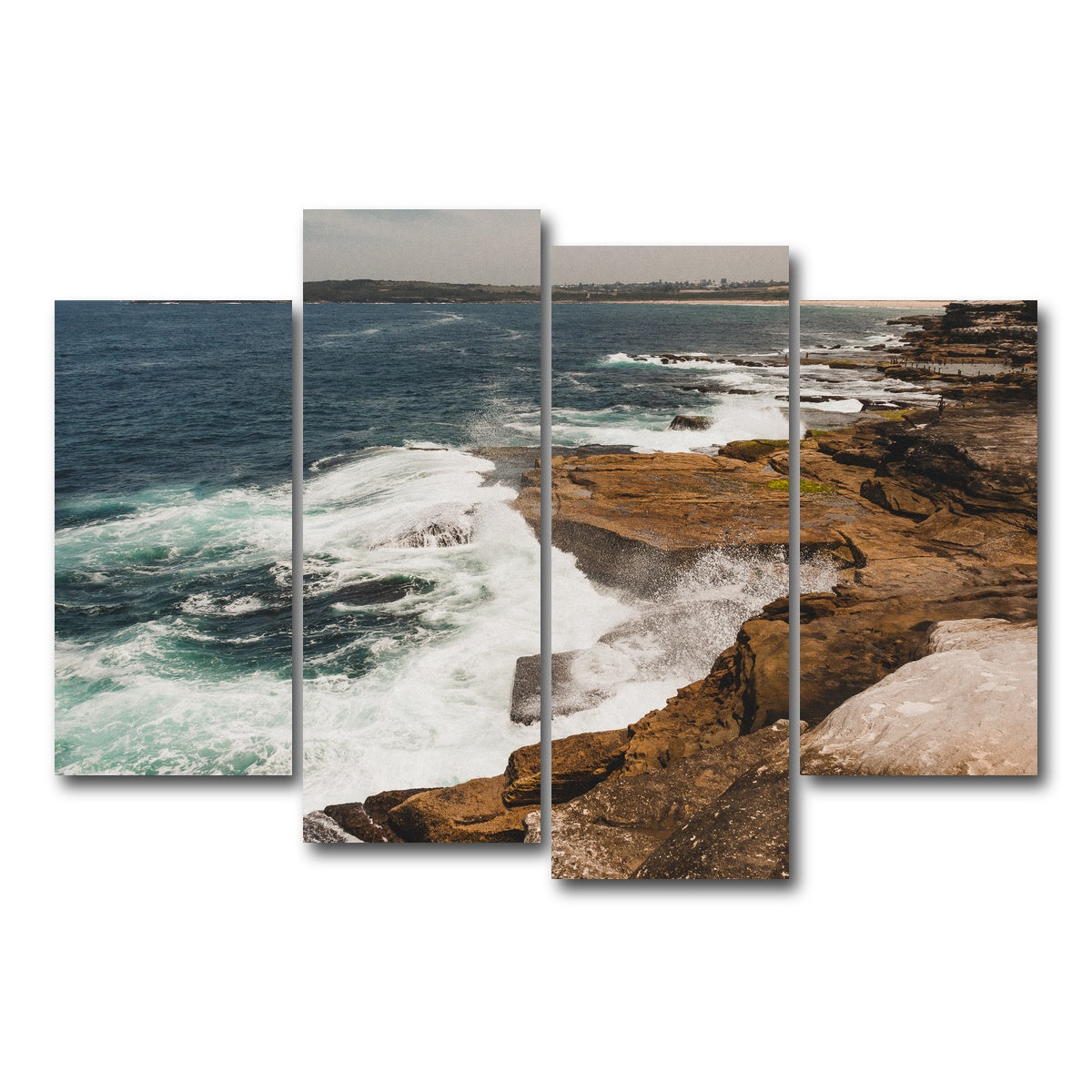 AUTO-MOCKUP WHITE | Ocean Spray | 4 Piece | Gallery Wrap Canvas | group=4_short