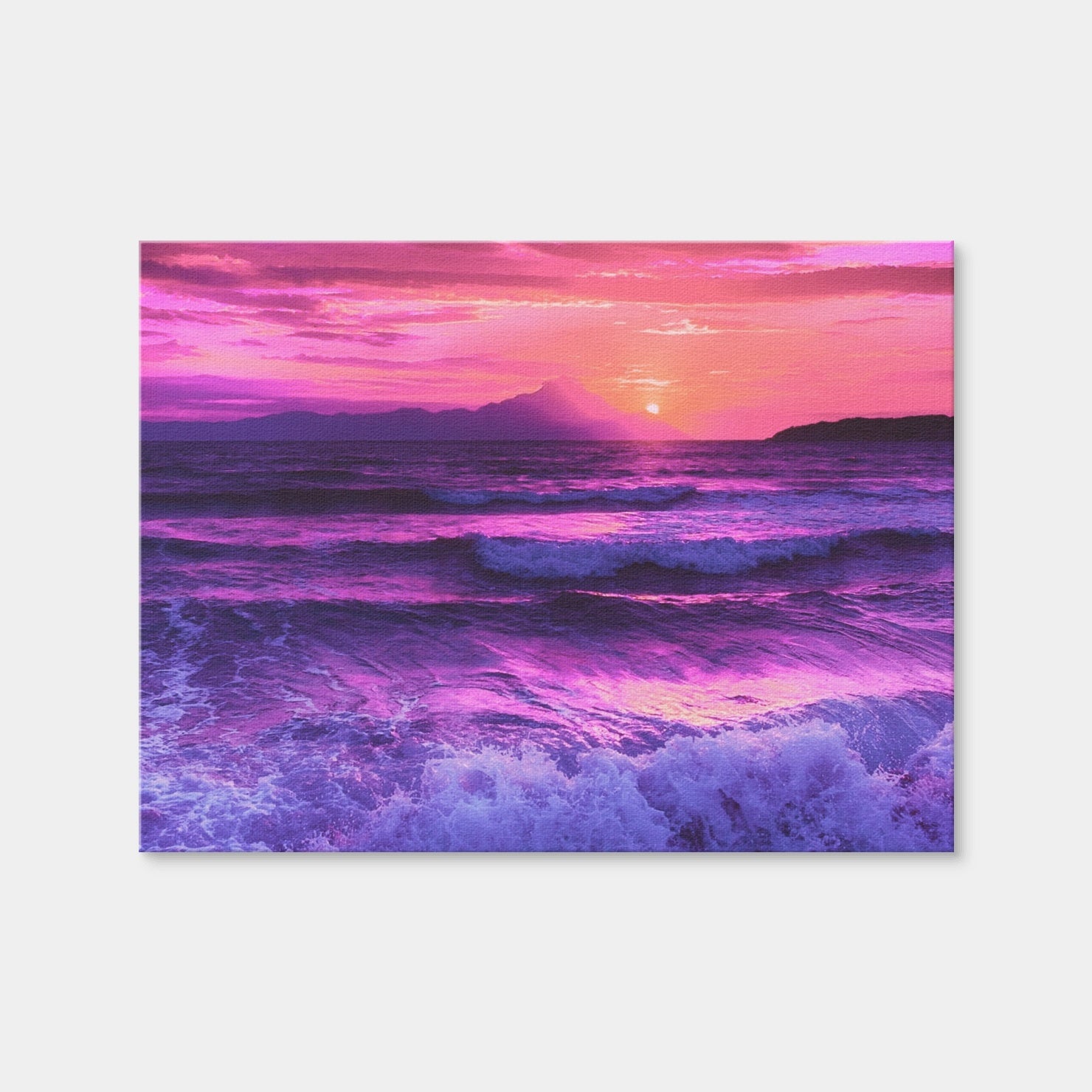 AUTO-MOCKUP WHITE | Oceanview at Sunset | 1 Piece | Gallery Wrap | group=4x3
