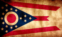 Ohio State Flag Grunge Wall Art
