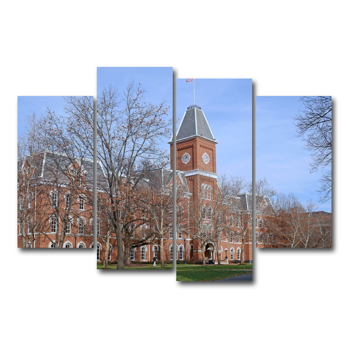 AUTO-MOCKUP WHITE | Ohio State University Hall | 4 Piece | Gallery Wrap Canvas | group=4_short