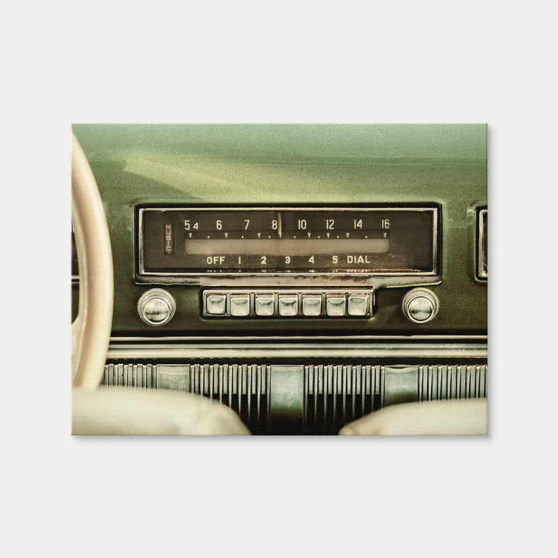 AUTO-MOCKUP WHITE | Old Car Radio | 1 Piece | Gallery Wrap | group=4x3