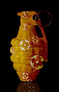 Old Gold LV Grenade Wall Art