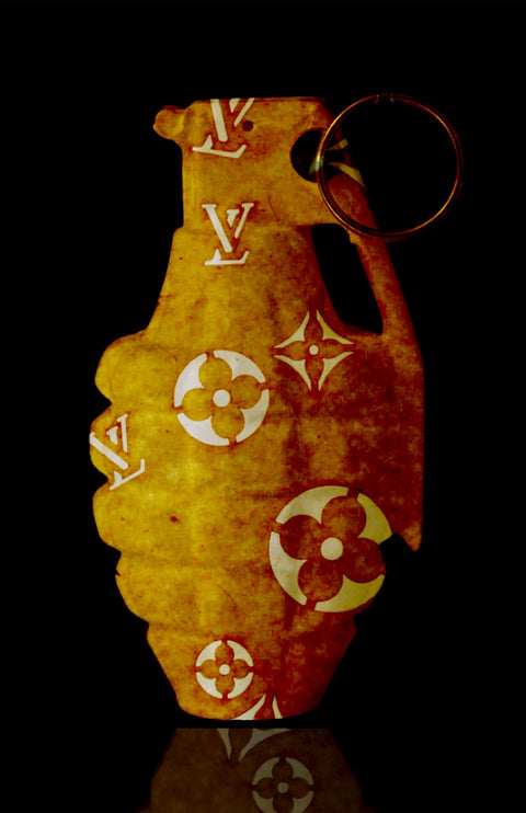 Old Gold LV Grenade Wall Art