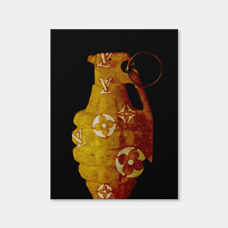AUTO-MOCKUP WHITE | Old Gold LV Grenade | 1 Piece | Gallery Wrap | group=3x4