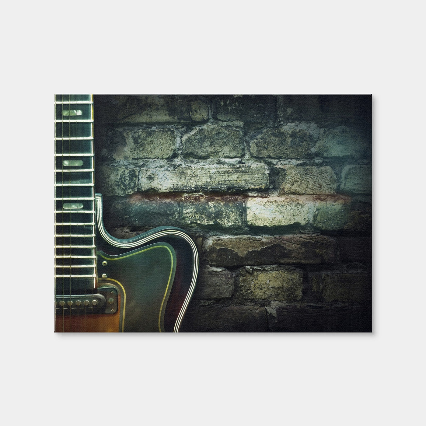 AUTO-MOCKUP WHITE | Old Vintage Jazz Guitar | 1 Piece | Gallery Wrap | group=4x3