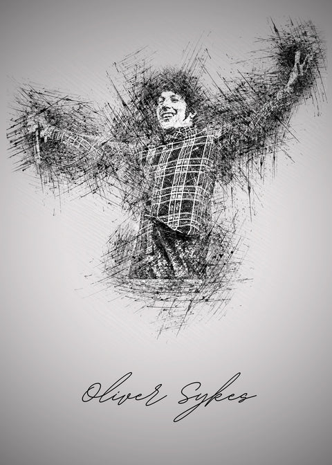 Oliver Sykes Sketch Wall Art