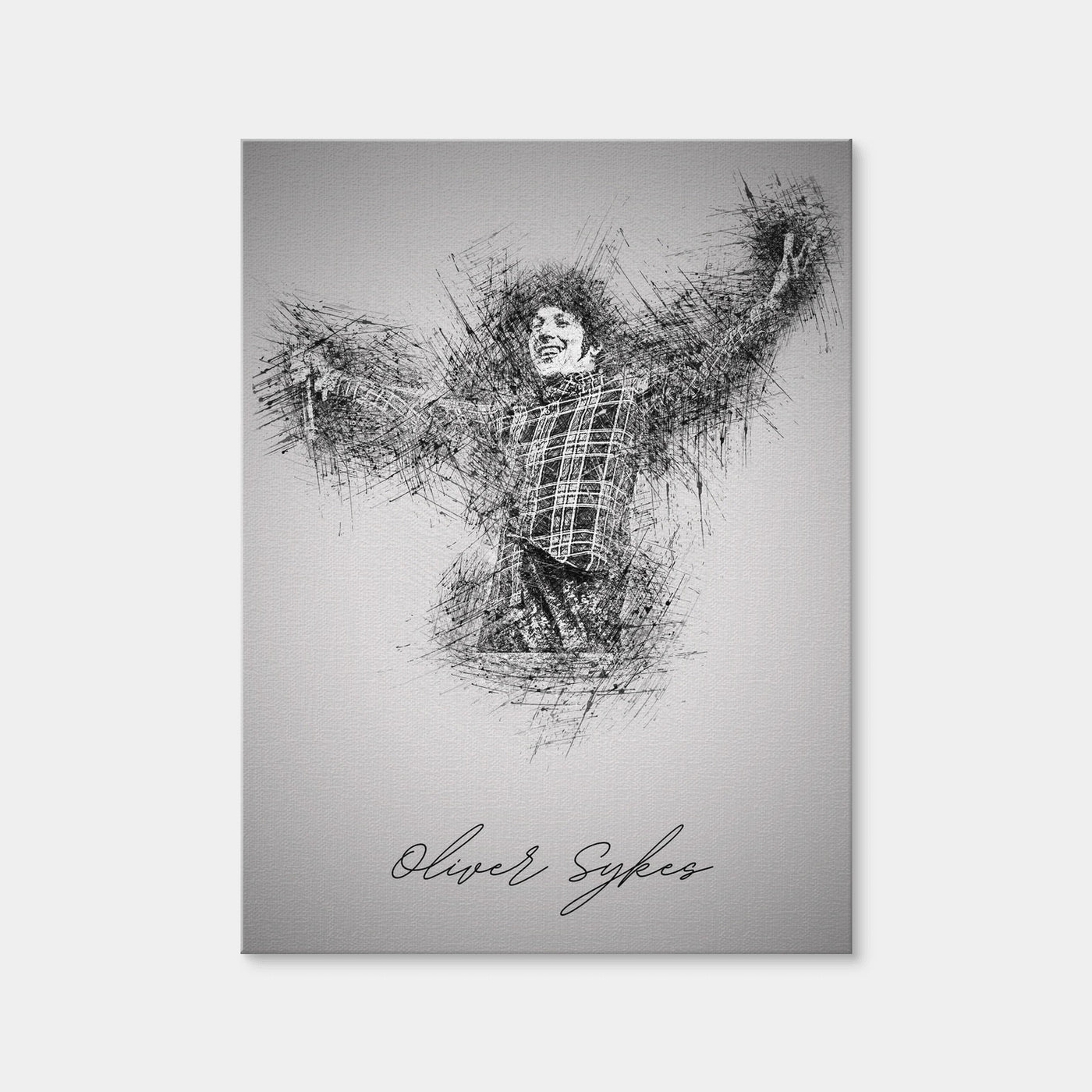 AUTO-MOCKUP WHITE | Oliver Sykes Sketch | 1 Piece | Gallery Wrap Canvas | group=3x4