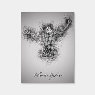 AUTO-MOCKUP WHITE | Oliver Sykes Sketch | 1 Piece | Gallery Wrap Canvas | group=3x4
