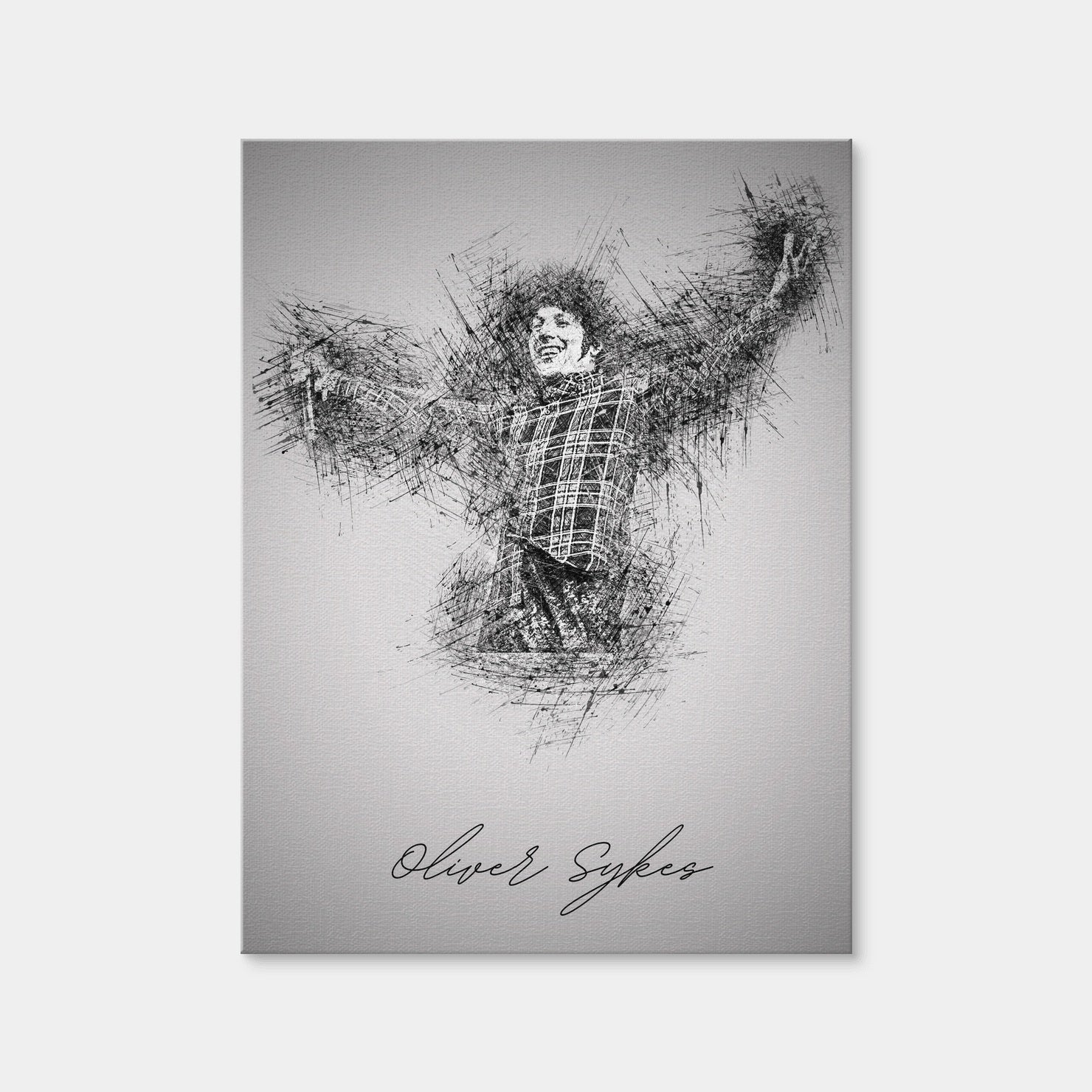 AUTO-MOCKUP WHITE | Oliver Sykes Sketch | 1 Piece | Gallery Wrap Canvas | group=3x4