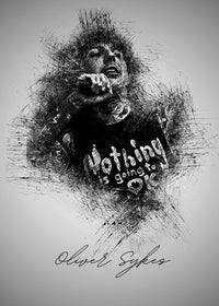 Oliver Sykes With Mic Wall Art