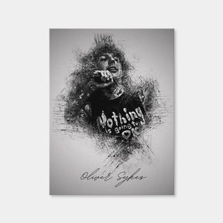 AUTO-MOCKUP WHITE | Oliver Sykes with Mic | 1 Piece | Gallery Wrap Canvas | group=3x4
