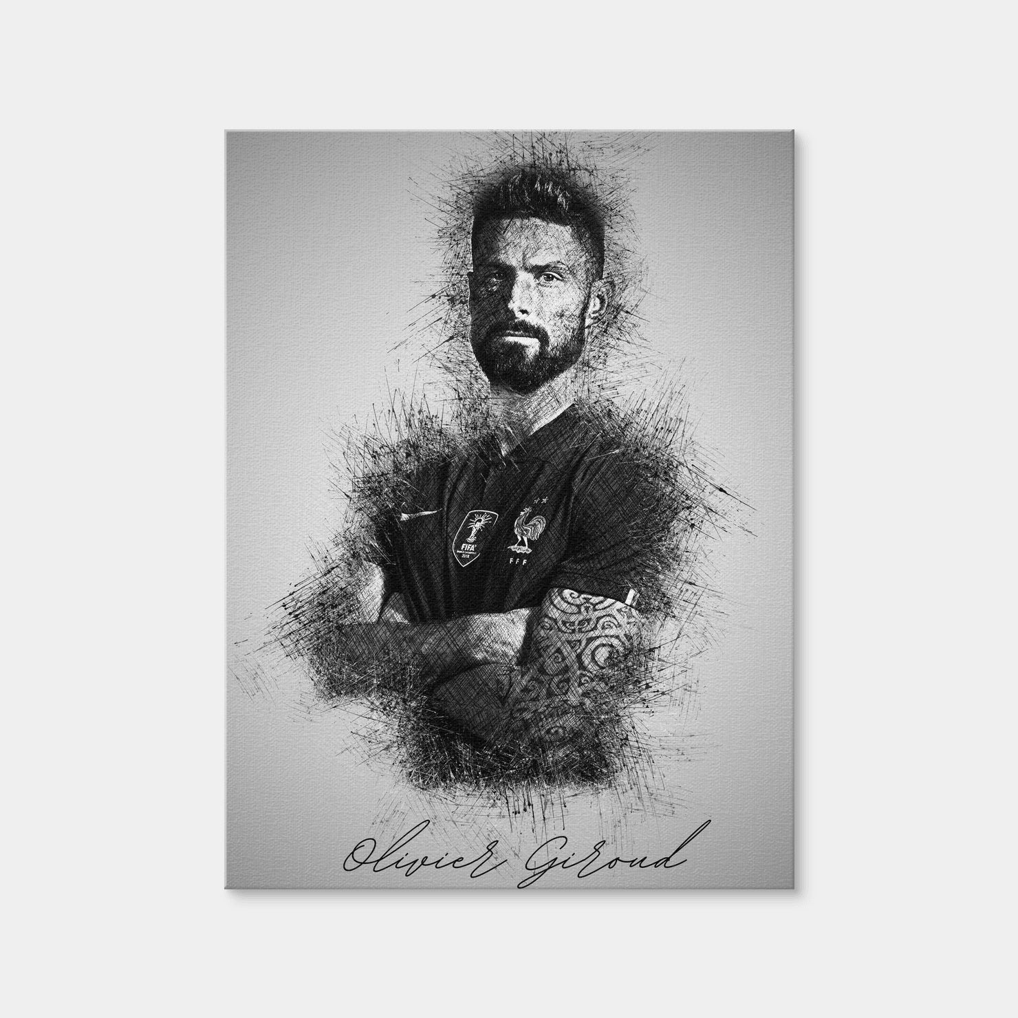 AUTO-MOCKUP WHITE | Olivier Giroud | 1 Piece | Gallery Wrap Canvas | group=3x4