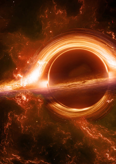 Orange Black Hole Wall Art